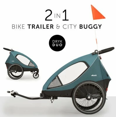Hauck Dryk Duo Sykkelvogn, Petrol - Bilde 6