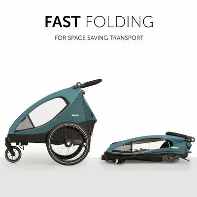 Hauck Dryk Duo Sykkelvogn, Petrol - Bilde 12