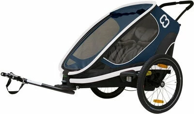 Hamax Outback Reclining Sykkelvogn 2019 Inkl. Regntrekk, Navy/White - Bilde 3