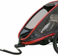Hamax Outback One Reclining Sykkelvogn, Red/Charcoal