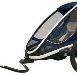 Hamax Outback One Reclining Sykkelvogn, Navy/White