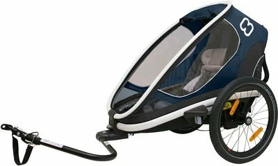 Hamax Outback One Reclining Sykkelvogn 2019 Inkl. Oppbevaringstrekk, Navy/White - Bilde 2
