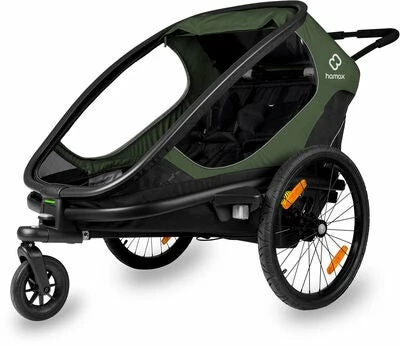 Hamax Outback Sykkelvogn Inkl. Regntrekk, Green/Black - Bilde 2