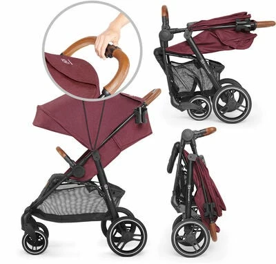 Kinderkraft Grande LX Sportsvogn, Burgundy - Bilde 7