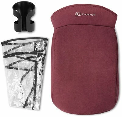 Kinderkraft Grande LX Sportsvogn, Burgundy - Bilde 10