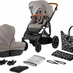 Kinderkraft PRIME 2020 Duovogn 2-in-1 Inkl. Tilbehør, Beige