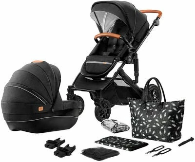 Kinderkraft PRIME 2020 Duovogn 2-in-1 Inkl. Tilbehør, Black