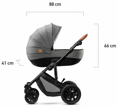 Kinderkraft PRIME 2020 Duovogn 2-in-1 Inkl. Tilbehør, Grey - Bilde 22