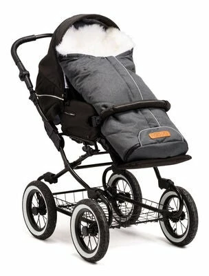 Nordlys Vognpose Lammeskinn Uklippet, GrÄ/Hvit - Bilde 2