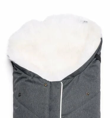 Nordlys Vognpose Lammeskinn Uklippet, GrÄ/Hvit - Bilde 5