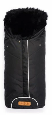 Nordlys Vognpose Lammeskinn Uklippet, Svart