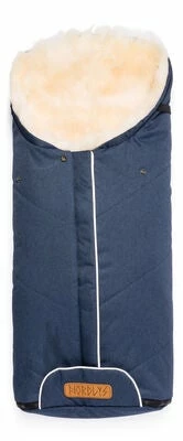 Nordlys Vognpose Lammeskinn Uklippet, Blue Melange/Natur
