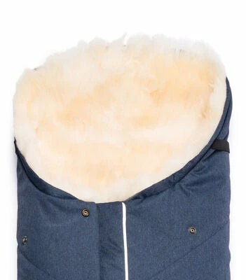 Nordlys Vognpose Lammeskinn Uklippet, Blue Melange/Natur - Bilde 5