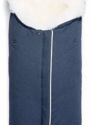 Nordlys Vognpose Lammeskinn Uklippet, Blue Melange/White