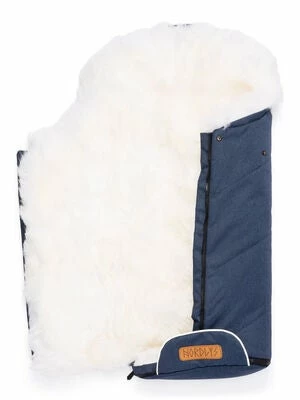 Nordlys Vognpose Lammeskinn Uklippet, Blue Melange/White - Bilde 4