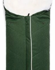 Nordlys Vognpose Lammeskinn Uklippet, Green Melange/White