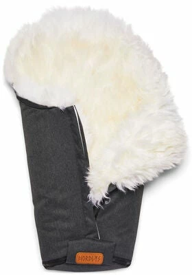 Nordlys Idun Mini Vognpose Med Lammeskinn, Grey/White - Bilde 3