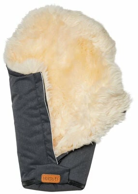 Nordlys Idun Mini Lammeskinnspose, GrÄ/Naturell - Bilde 3