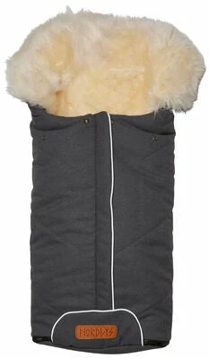 Nordlys Saga Lammeskinnspose, GrÄ/Naturell