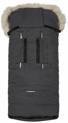 Nordlys Saga Lammeskinnspose, GrÄ/Naturell - Bilde 6