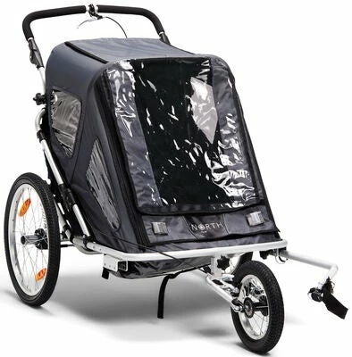 North 13.5 Speeder 2 Sykkelvogn Inkl. Skisett, Asphalt - Bilde 13