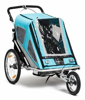 North 13.5 Speeder 2 Sykkelvogn, Blue Inkl. Skisett - Bilde 2