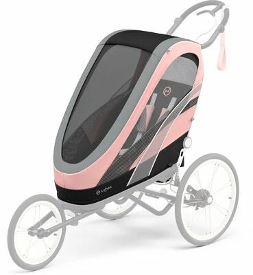Cybex Sport ZENO Fargetrekk Inkl. Chassis, Silver Pink/Black Pink - Bilde 3