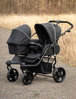 Beemoo Swing+ Tvillingvogn, Black Melange - Bilde 7