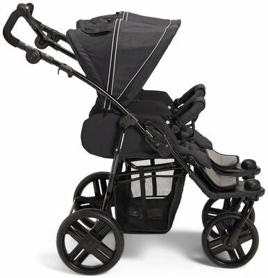 Beemoo Swing+ Tvillingvogn, Black Melange - Bilde 8
