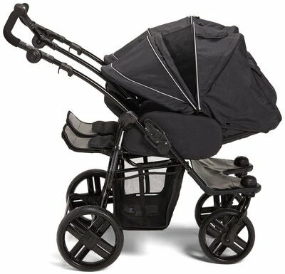 Beemoo Swing+ Tvillingvogn, Black Melange - Bilde 9